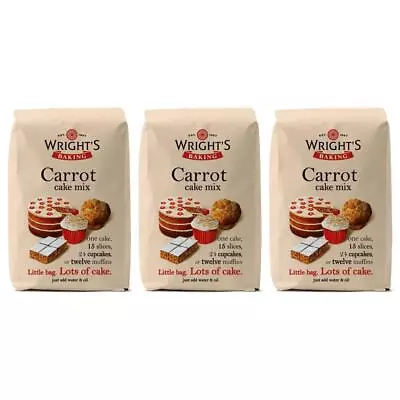 Wrights Baking Carrot Cake Mix 500g (Pack Of 3) • £10.49