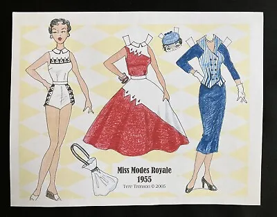 Miss Modes Royale Paper Doll By Tere Tronson 2005 VTG • $5.95