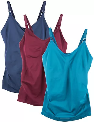 $41.99 • Buy Caramel Cantina 3 Pack Women's Nursing Cami Built In Bra