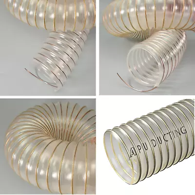 £11.75 • Buy PU Flexible Ducting Hose Pipe PVC Ventilation Woodworking Fume & Dust Extraction