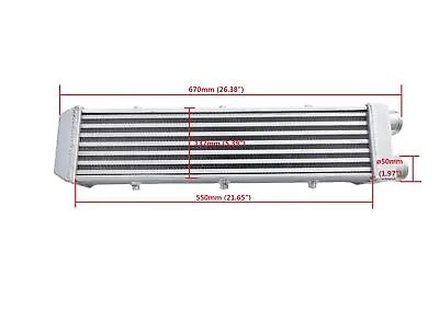 26 X6 X3  One Side 2  Inlet Outlet Universal FMIC Aluminum Turbo Intercooler • $93