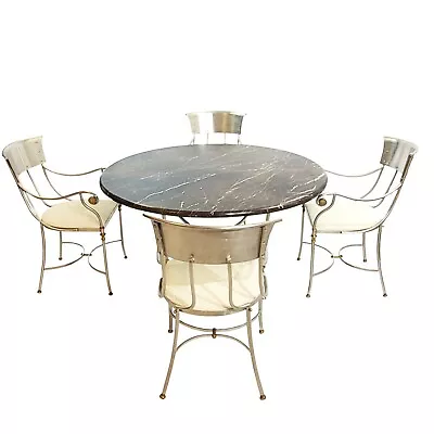 A Neo-classical - Hollywood Regency Dining Set Attributed To Maison Jansen • $7500