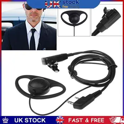 2 Pin D-Shape Earpiece Headset MIC PTT For Baofeng Kenwood Puxing TYT Radio UK • £5.89