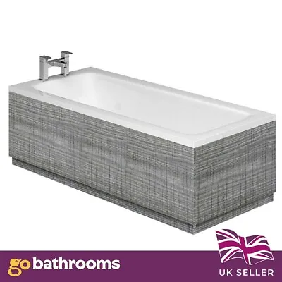 Grey Wood Bath Panel MDF Wood Front Bath Panel 1800 Adjustable Cut To Size • £132.87
