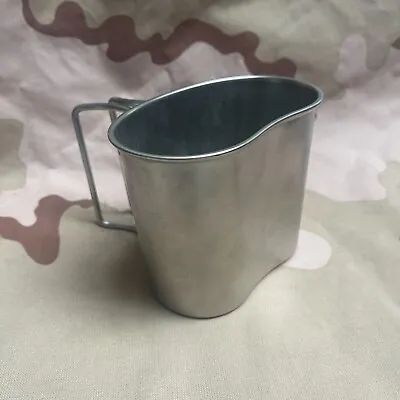 Dutch Army Surplus Issue 44 Stainless Steel Water Bottle Mug Fold Away Handles • $11.07