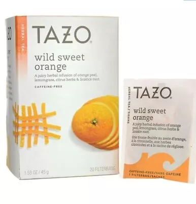 £11.75 • Buy Tazo Teas, Wild Sweet Orange, Herbal Tea, Caffeine-Free, 20 Filterbags, 1.58 Oz 
