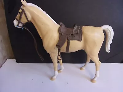 VINTAGE JOHNNY WEST HORSE THUNDERBOLT W/SADDLE & TACK-1965-LOUISE MARX • $41