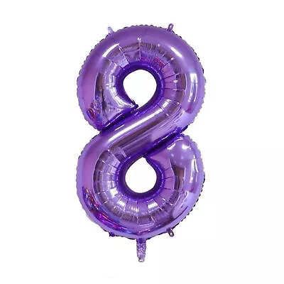 34  Large PURPLE Number Balloons Happy Birthday Jumbo Foil Mylar Balloon • $5.99