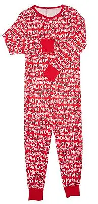 £7.99 • Buy Kids Christmas Onezee Boys Girls Ho Ho Ho Pyjamas Pj 2-14y All In One Sleepsuit