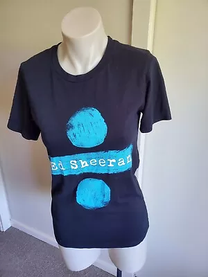 Ed Sheeran Divide World Concert Tour T Shirt Womens Size XS Black Short Sleeve • $25