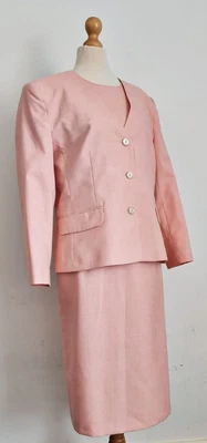 £22.50 • Buy Berkatex Dress Suit Jacket Sz 12 Pink Wool Blend Occasion Wedding Mother Bride 