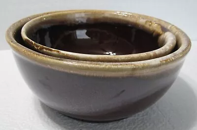 Vintage McCoy Pottery Brown Drip Bowls 7026 & 7027 Serving • $30