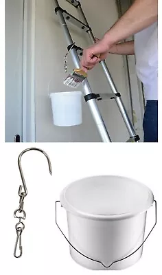 £6.49 • Buy Paint Kettle Plastic Bucket Pot Or Can Ladder Swivel Hook Holder Painters Tool 