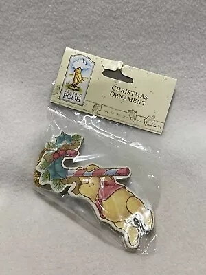 VINTAGE 90s Disney Classic Winnie The Pooh Christmas Ornament Die Cut • $5.95