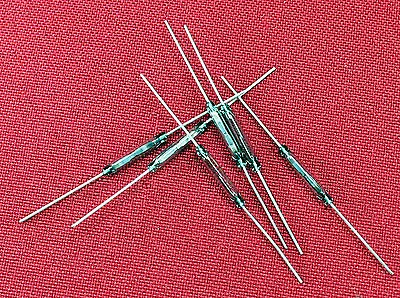 5 X Tiny Magnetic Reed Switch - SPST - 13.9 Mm Long Glass Body - 2.159 Mm Dia. • $7.99