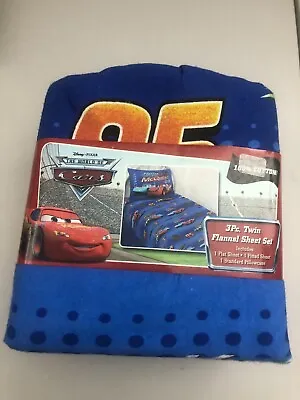 Disney Pixar The World Of Cars 3 Pc Twin Flannel Sheet Set BRAND NEW SEALED • $34.99