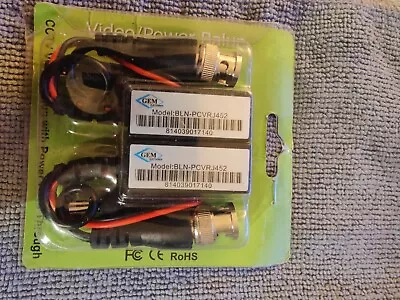 GEM BLN-PVRJ45-1 Balun Video Power Balun Twisted Pair BNC Adapter New • $8.95