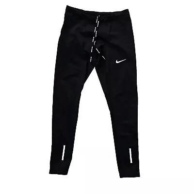 Nike Running (Mens Medium) Power Tech Tights Black Active Training Drawstring • $26.99