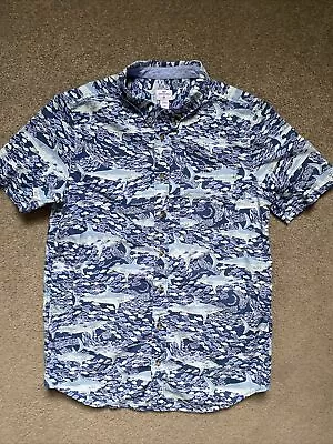 Boys Vineyard Vines For Target Size XL (16) Short Sleeve Button Up Shirt Sharks • $11.99