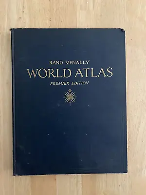 Rand McNally World Atlas Premier Edition Vintage Hardcover USA Printed 1947 • $23