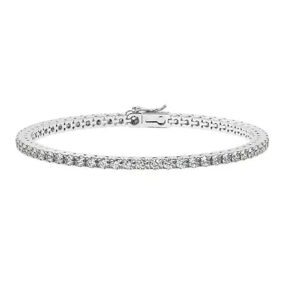 5 Cts  Lab-Grown  Round Brilliant Cut Diamonds Tennis Bracelet In 14K White Gold • $1489.99