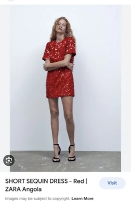 $150 • Buy Zara Red Sequin Short Dress