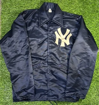 Vintage New York Yankees Official MLB Satin Jacket Men's Size Small Sz S 1980s • $54.99