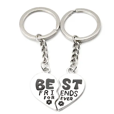 TRIXES Best Friends Forever Heart Keyring Halves NEW Bestie Forever Key Rings • £3.99