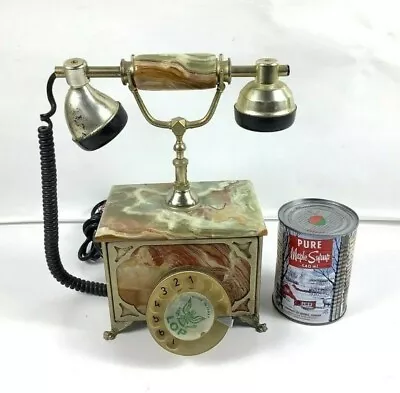 Vintage Lop Ornate Alabaster/marble Telephone Italy (fs) • $128.79