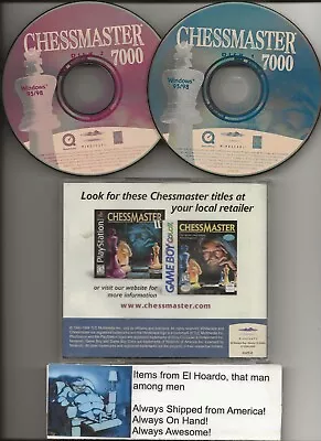 Chessmaster 7000 In Jewel Case For PC • $9.95