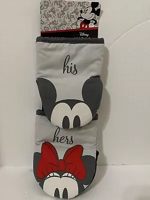 Disney Mickey & Minnie Mouse 2pk Mini Oven Mitts Home Decor Kitchen His And Hers • $10.46