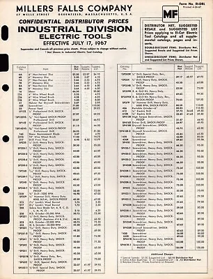 1967  Millers Falls Company  Electric Tools  Catalog   8  X 11   10 Pages • $17