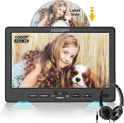 1080P Portable Car DVD Player With Headrest Mount And Headphone - READ DESCRIP • $19.99