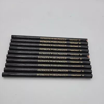 VTG Patriotic Helpmate By Faber Castell No. 80 Lot Of 10 Wood Pencils Thick READ • $12.44