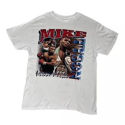 Vintage Mike Tyson T-Shirt Iron Mike Rap Tee Size Medium Retro Reprint • $25