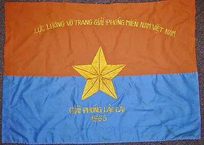 LAO CAI - NLF - Viet Cong - Rare VC FLAG - North VN - 1965 - Vietnam War - F.082 • $100.83