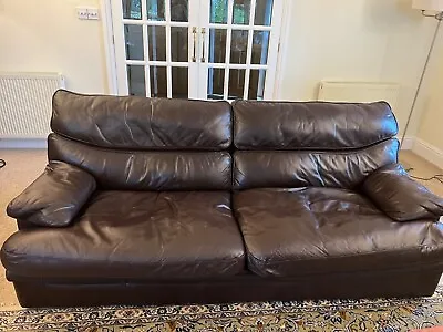 G Plan Leather 3 Seater Sofa Chocolate Brown Three Seater • £150