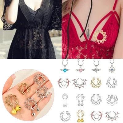 $7.89 • Buy Steel Fake Piercing Non Piercing Body Jewelry Non-Piercing Fake Nipple Ring