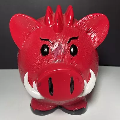 Arkansas Razorbacks Piggy Coin Bank Resin 7” Tall READ • $19.99