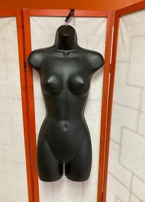 Female Molded Plastic Hanging Mannequin Black • $20