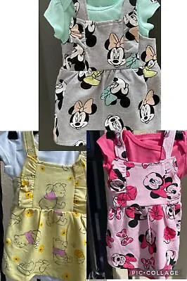 Gorgeous Disney Baby Girls Minnie Mouse Or Pooh Bear Dress + Body Suit FreePost • $18.99