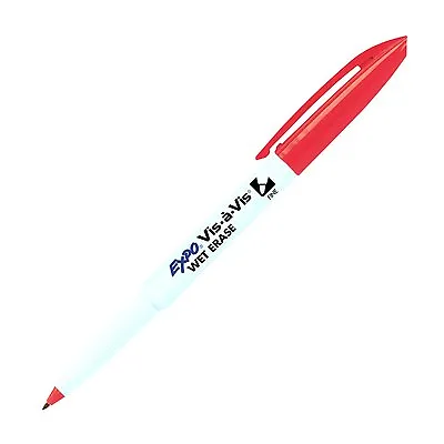 16002 Expo Vis-A-Vis Transparency Wet Erase Marker Fine Tip Red Ink 1 Each • $8.19