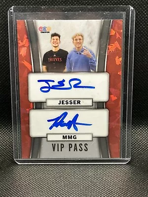 MMG & Jesser TruCreator  VIP Pass Dual Autograph Red Cracked Ice /75 • $69