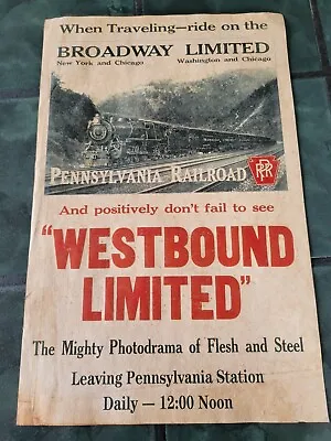 Vintage PENN CENTRAL RR PENNSYLVANIA Railroad Print Poster Sign • $39.99