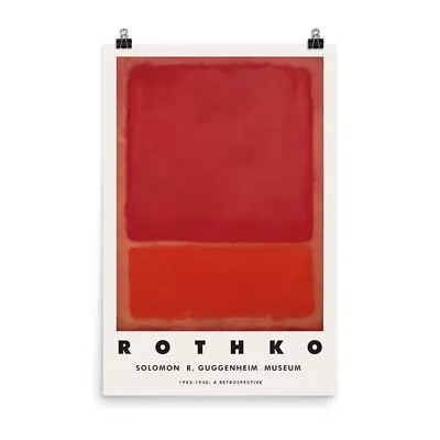 Mark Rothko Giclée 1969 Red Abstract Exhibition Poster Minimalizm Art Print • $31.50