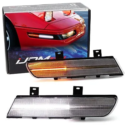 Clear Lens Amber Sequential Signal/White LED Parking Side Marker For C4 Corvette • $229.50
