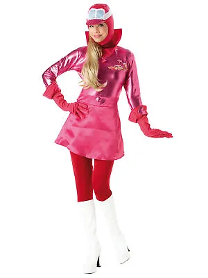 Womens Ladies Penelope Pitstop Costume Hanna Barbera Cartoon Adult Fancy Dress • £53.38