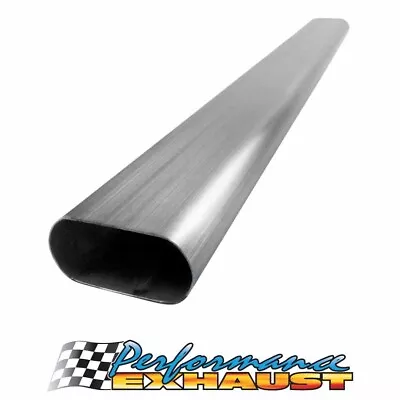 3.5  Inch OVAL Exhaust Pipe Tube - 1.5mm Wall X 1 MTR - 304 Stainless Steel • $118