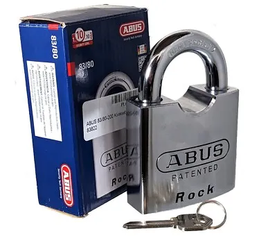 ABUS ROCK 83/80 Padlock #200 Kwikset Compatible Rekeyable Core • $114.23