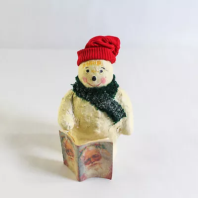 Vtg The Hen's Tooth Roly Poly Snowman Figurine With Night Before Christmas Book • $8